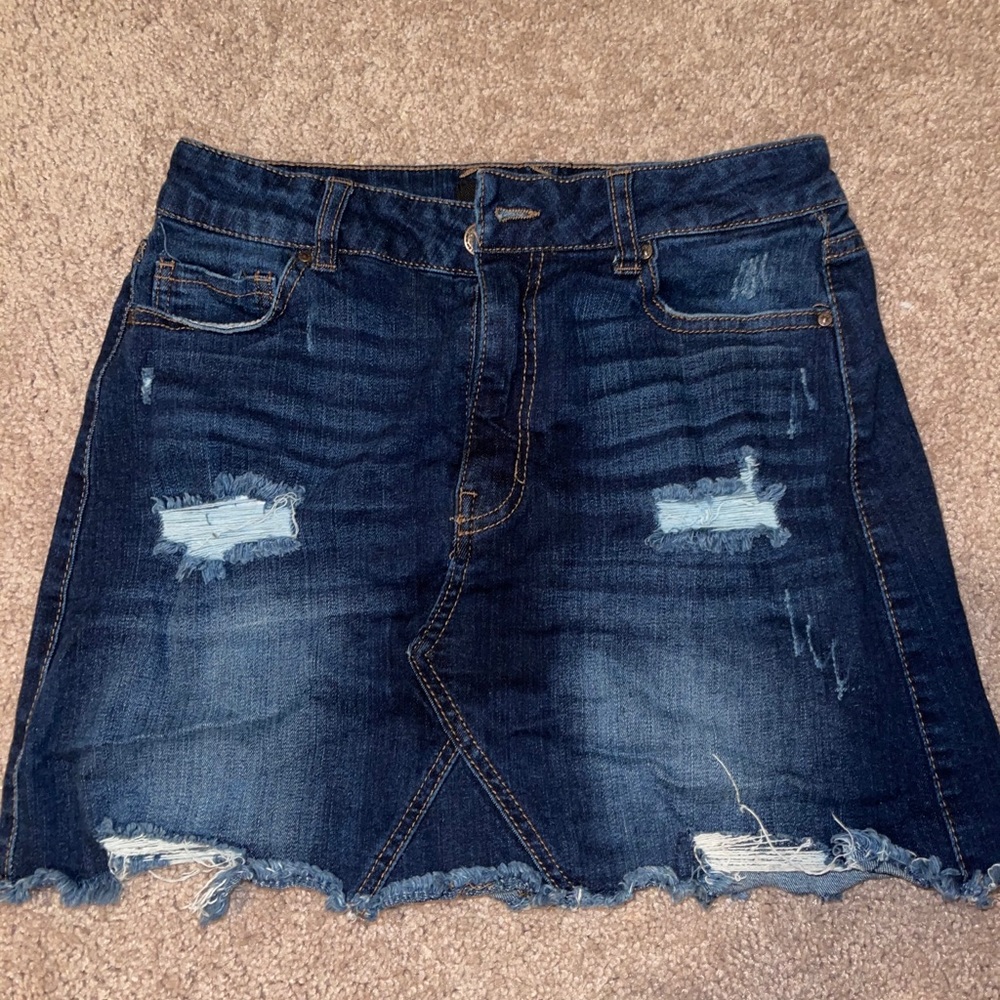 Jean mini skirt